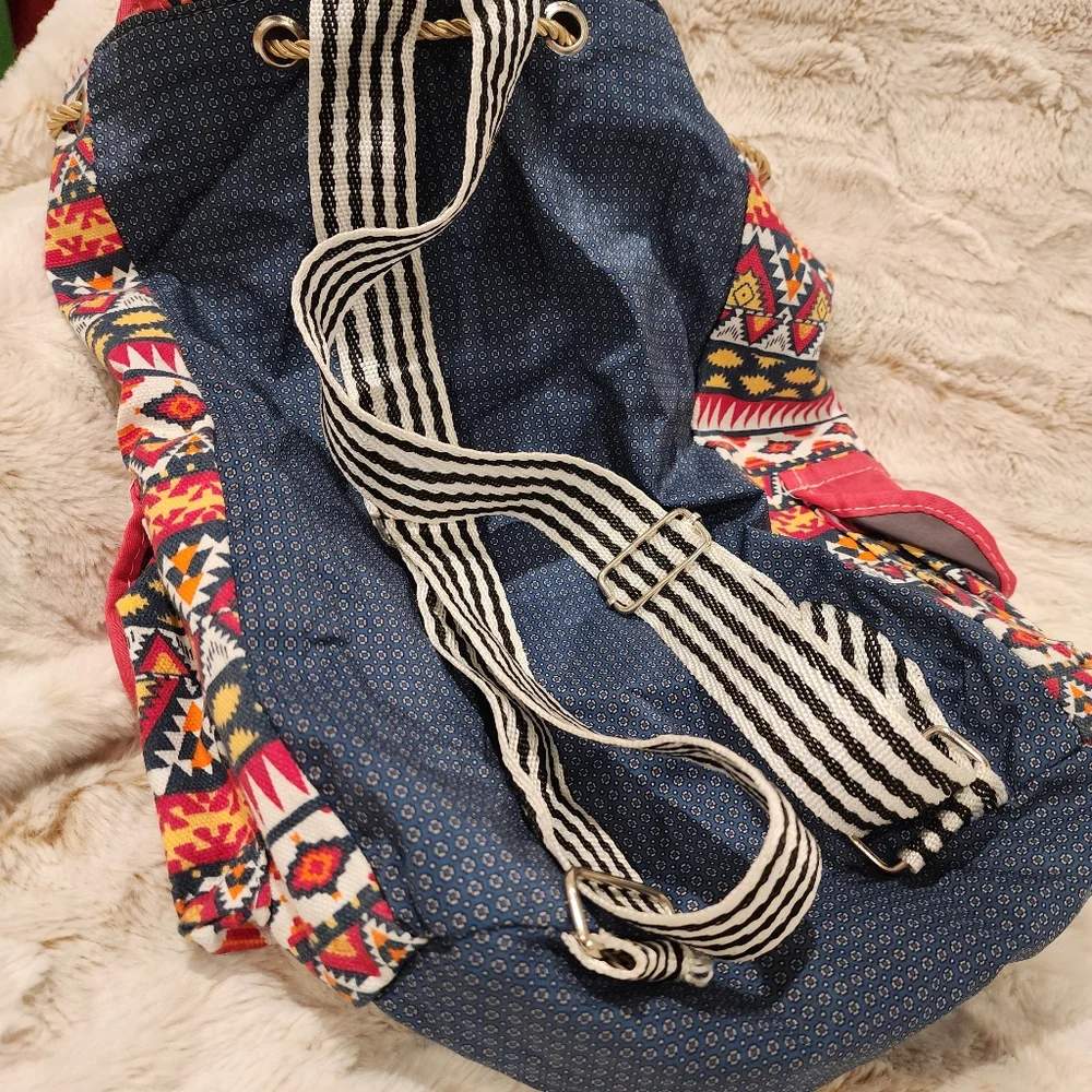 Geometric Multicolor Backpack - Picture 8 of 10